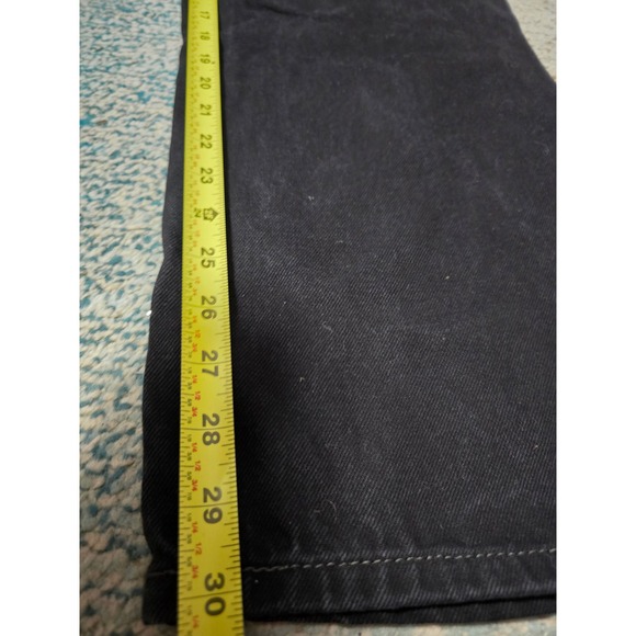 Levi's 505 Regular Fit Black Jeans Men's W40 L30 Classic Casual Denim Pants (C) - Picture 4 of 5